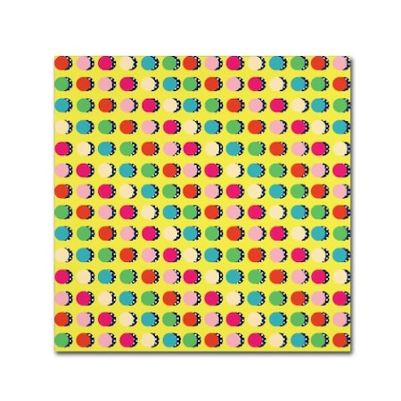 Jyotsna Warikoo 'Painted Garden Crazy Dots Yellow' Canvas Art,18x18